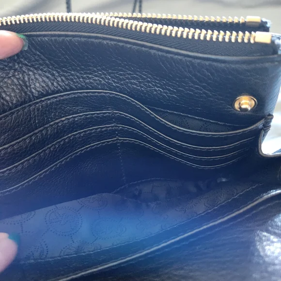 Michael Kors Black Leather Crossbody with Gold Logo - Picture 2 of 10